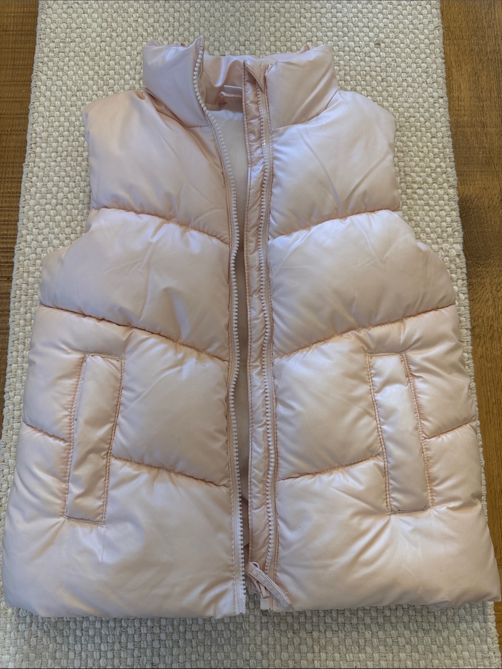 Kids Puffer Vest in Light Pink - Cozy Layering